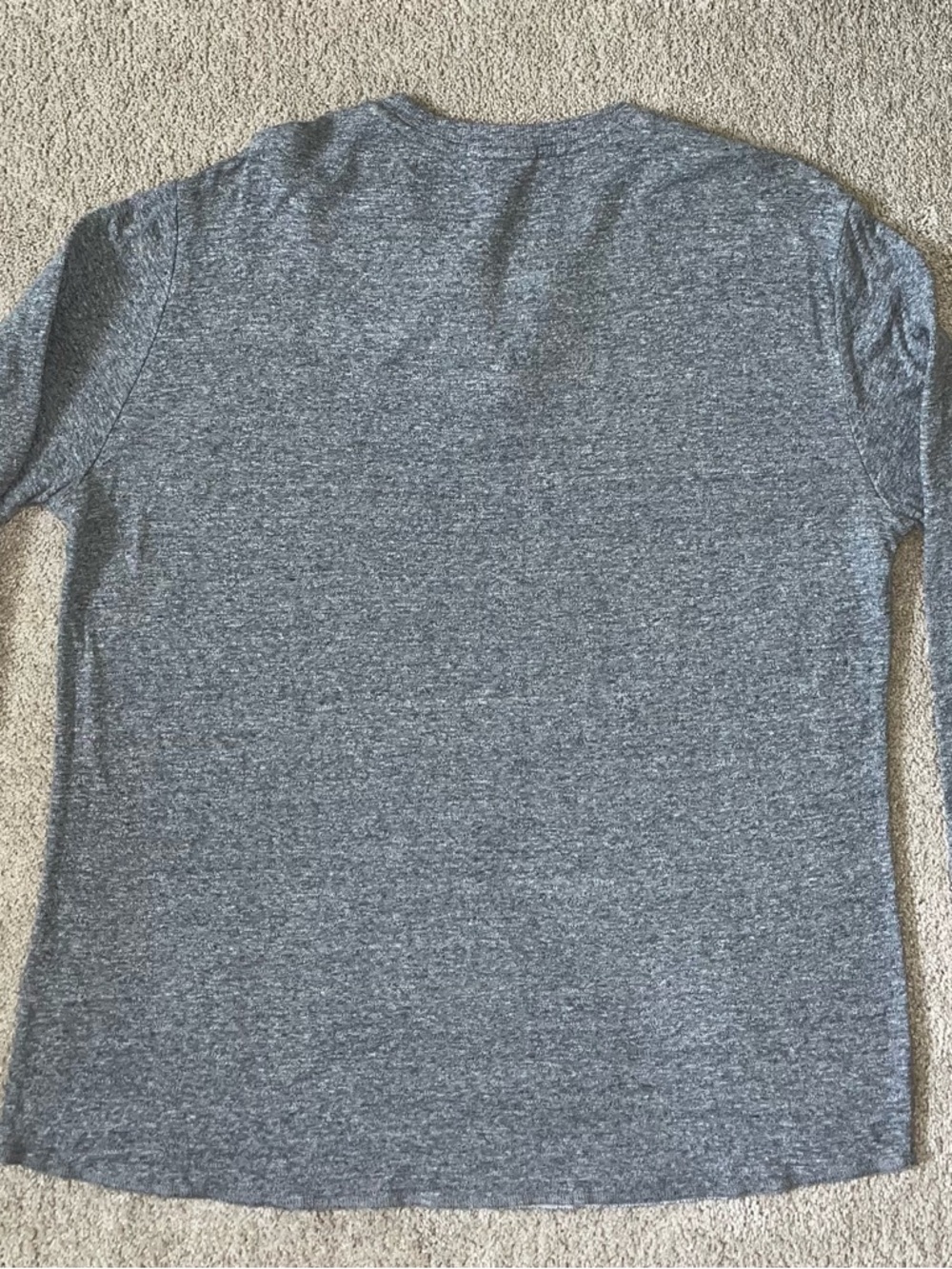 Men’s Marine Layer Double Knit Heather Gray Long-Sleeve Henley - M - Picture 5 of 9